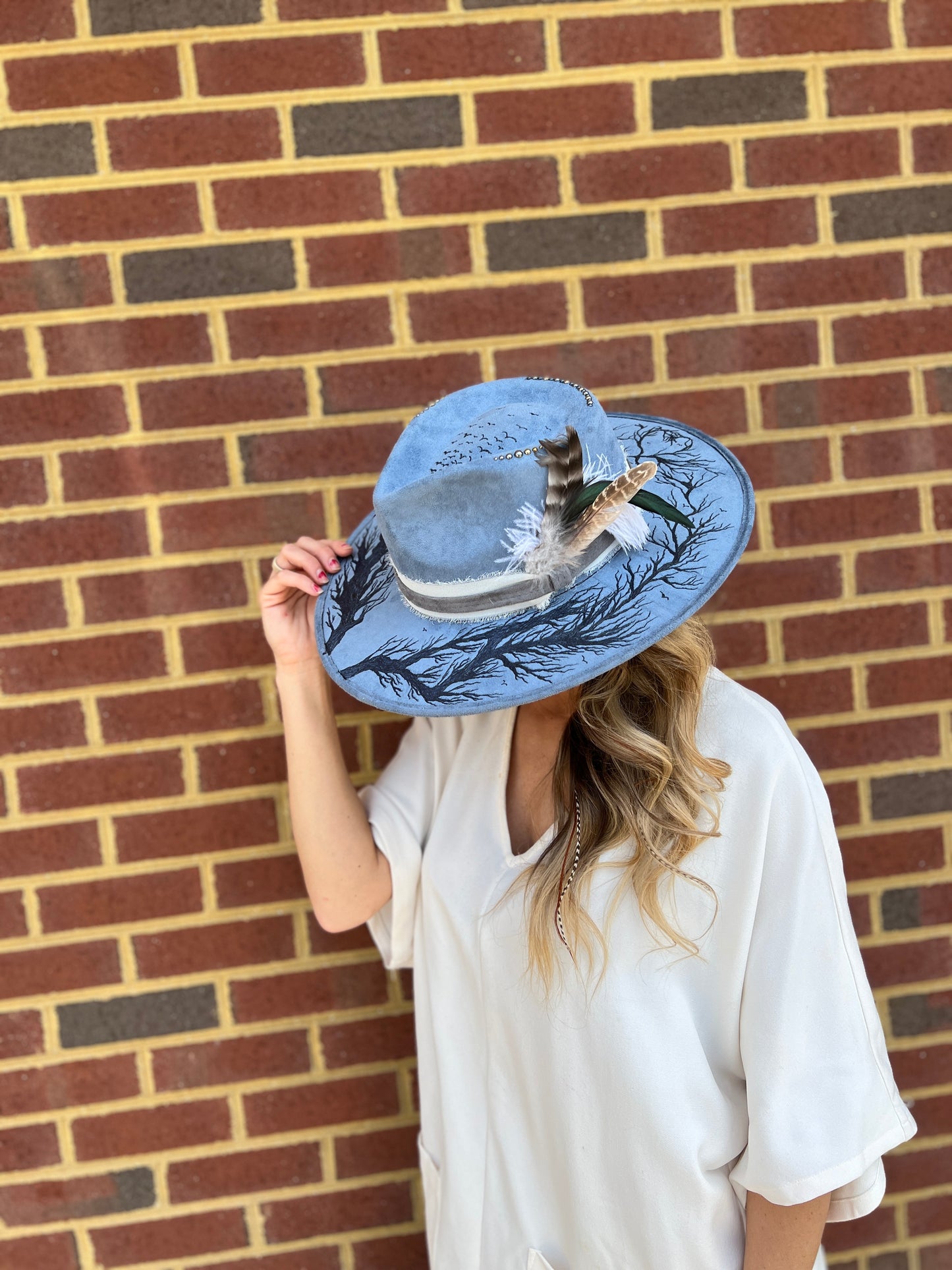 Vegan Suede Cowgirl Hat - Custom Design