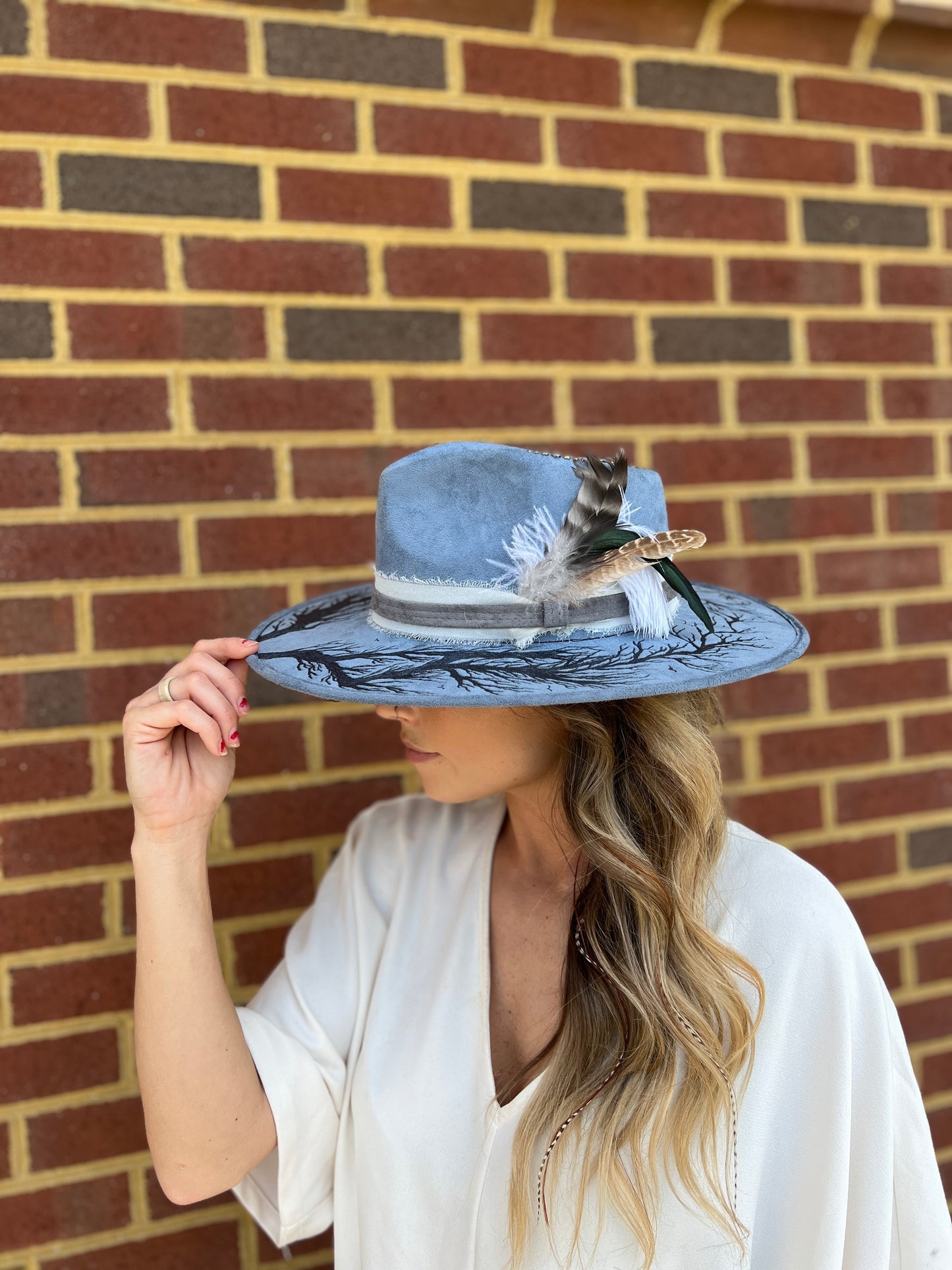 Vegan Suede Cowgirl Hat - Custom Design